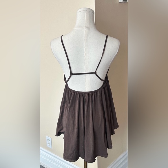 FREE PEOPLE Trixie Tunic in brown size extra small - Picture 9 of 10